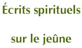 �crits spirituels sur le je�ne