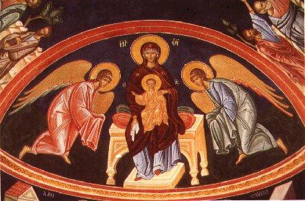 Fresque de la Mère de Dieu en Gloire